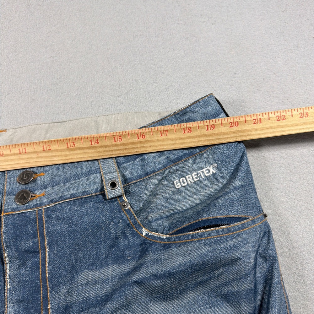 Burton Snowboard Pants Men XL Distressed Denim THE JEANS Snowboard Winter Ski - Picture 5 of 10